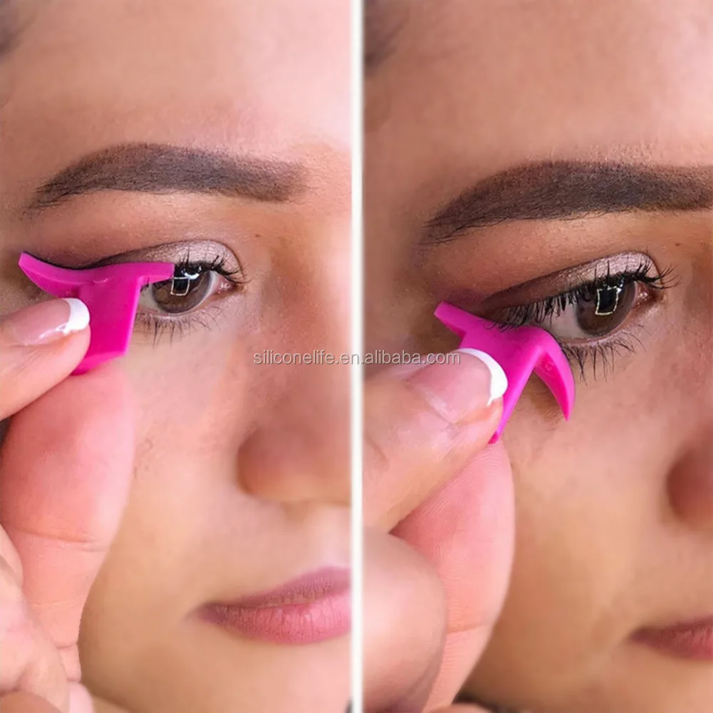 2pcs Eyeliner Template Stamp Mold Easy To Wear Liquid Eye Liner Black