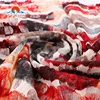 Fashion rainbow design printed stretch mesh fabric for knitwear