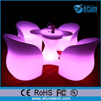 Pe Material Colorfu Led Illuminated Bar Table Set Party Light Pe Material Colorfu Led Illuminated Bar