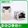 10P8C ethernet jack low profile RJ45 Connector Module , smt , 1000 BASE-TX , led