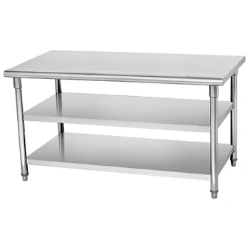 China Stainless Steel Restaurant Kitchen Work Table With Rack