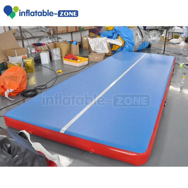 

Inflatable exercise mat gymnastics launch pad tumble track inflatable mat gym mat, Blue or red based, any color on sides