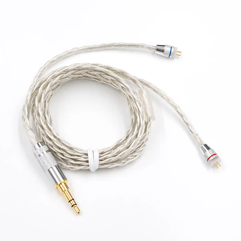 

KZ Upgraded 2 Pin Silver Plate Replacement 0.75mm Cable for KZ ZS3 ZS5 ZS6, White