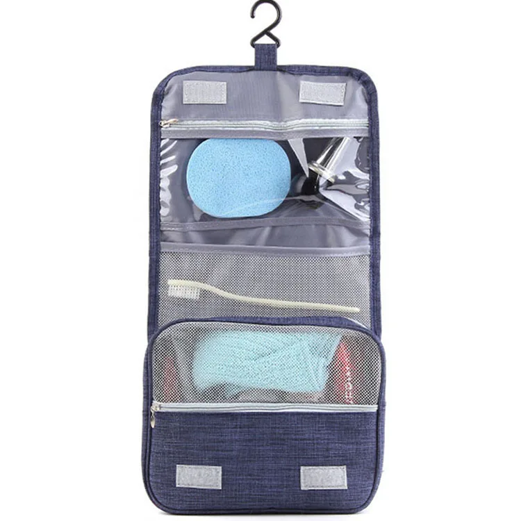 

Sandro Wholesale Latest Design Luxury Hanging Polyester Mesh Cosmetic Bag, Deep blue