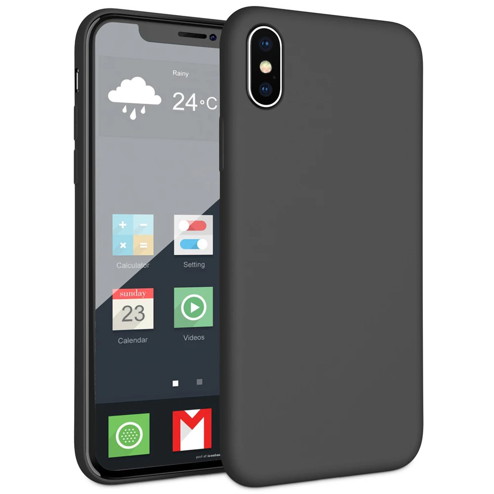 

liquid silicone phone case for iphone xs max cover, Blue;black;red;pink etc