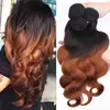 2016 Natural Looking Ombre two tone hair extension, ombre hair weaves