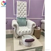 

Homely White Solid Wood pedicure chair