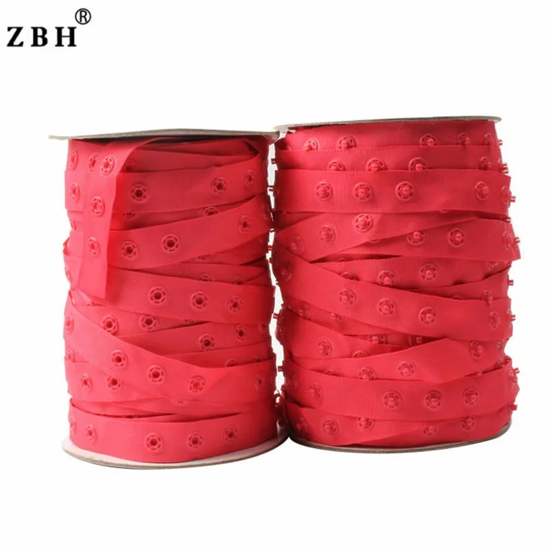 Multi Color Textiles Plastic Button Tape Snap Tape For Garments