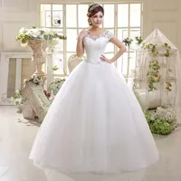 

In Stock Red Bridal Wedding dress Ball Gown Sequins Cap Sleeves Lace Cheap Wedding Dresses made In China
