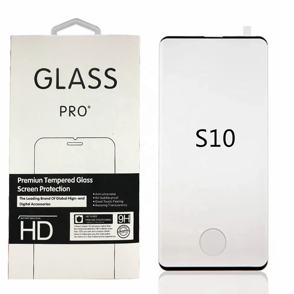 3D Full Cover Fingerprint Unlock Tempered Glass Screen Protector For Samsung S10 Plus,For Samsung Galaxy S10 Tempered Glass