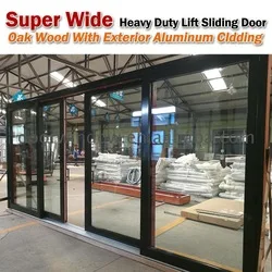 Top quality aluminum composite wood sliding door