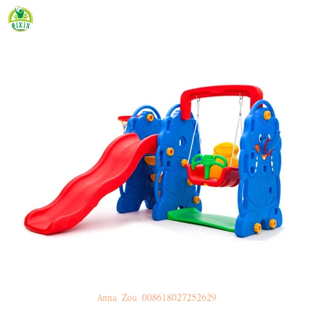 

Guangzhou kids single swing and slide for sale / swing and slide ser for children (QX-18161B), Colorful or according to your demands