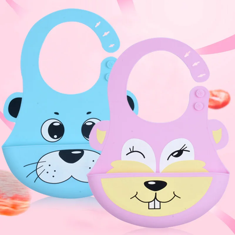 

amazon hot sale 2019 cute waterproof Silicone Bibs Silicone Baby Bib, Custom: clear