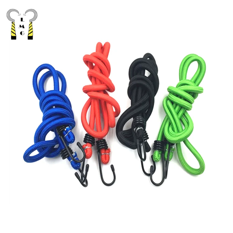 Solid Round Rubber Elastic Bungee Cord With Hook/bungee Cord Fasteners