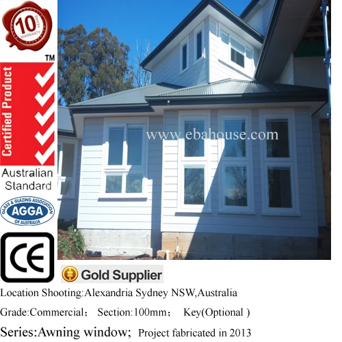 
EBAhouse new design window aluminum sliding windows double glazed windows CE/AS2208/AS2047 aluminium window screen frame 