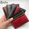 Wholesale custom embossed crocodile leather credit card holder wallet business card holders