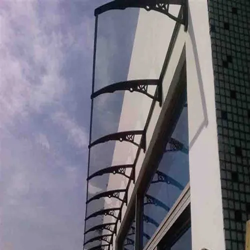 Nuevo Diseño Pc Policarbonato Fijo Canopy Toldo Con Drenaje Agua Gutter