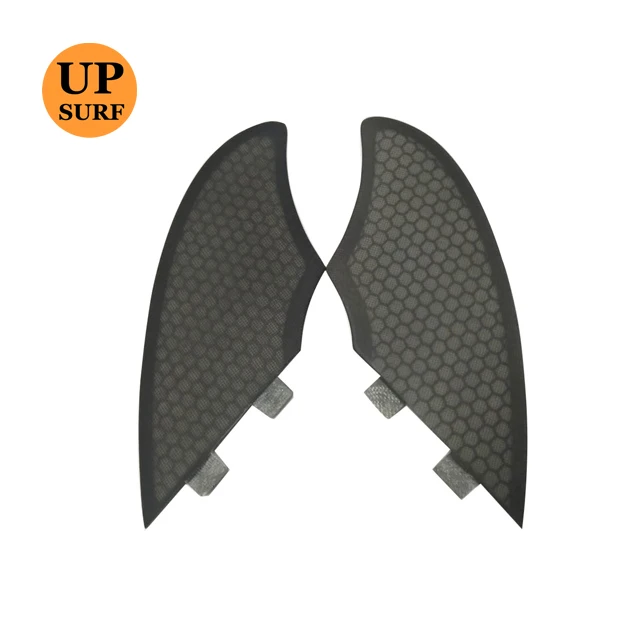 

Surfboard  Keel Grey Honeycomb FCS Twin Fins, Grey;white