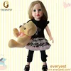 Factory design your own doll, candy girl doll, american clothes doll girl with a bear