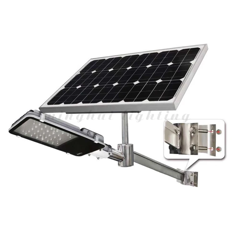 Outdoor waterproof 12v solar 30w stand alone integrated led street light