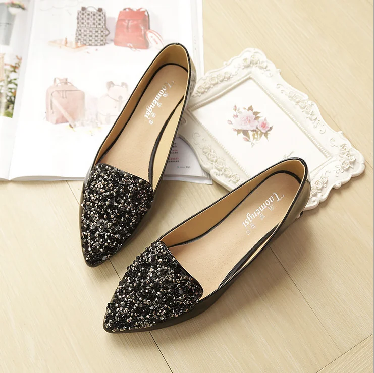 

New Fashion Ladies Flat Shoes Casual Women Shoes Comfortable Flat Shoes big size 41-43, Colors