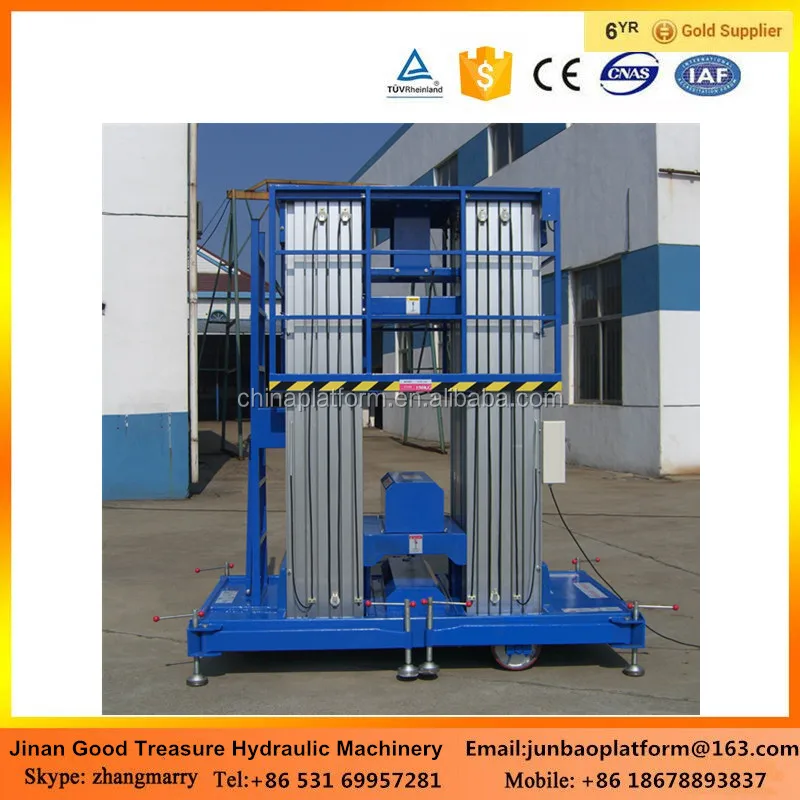 best loading double aluminum mast lift for sale