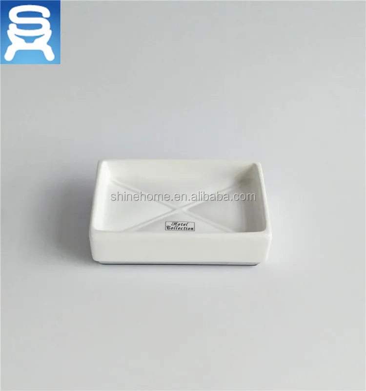 New Design Wholesale Ceramic Soap Dish Chrome Finishing Bathroom