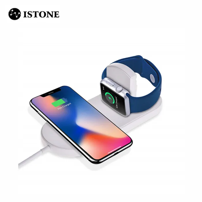 

Mini AirPower Wireless Charger Support 7.5w Fast Charging for iPhone for Apple Watch series 1 2 3 Wireless Charger, White;black (black need custom)