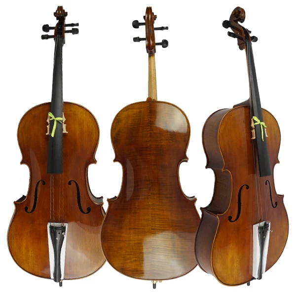 

Top quality handmade Solid wood solo cello 4/4, Brown