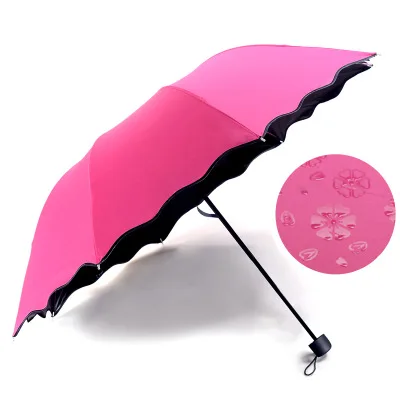 

Z912 Parasols Umbrellas Blossom In Water Three Folded Arched Umbrella