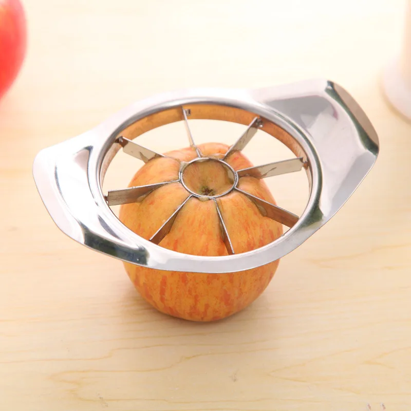 

Good Quality New Style Kitchen Gadgets Stainless Steel Apple Cutter / Corer Slicer With Flexible Pusher, Customized