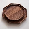Japanese Style Acacia Wood Dish Teacup Tray Snack Bread Dessert Wooden Table Sandwich Plate
