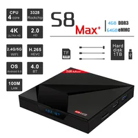 

Latest Model s8 MAX+ 4gb 64gb RK3328 4K Android 9.0 TV Set Top Box VS A5X MAX