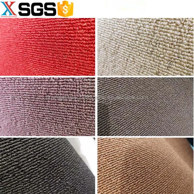 Luxurious textile material for car interior accessories mat roll