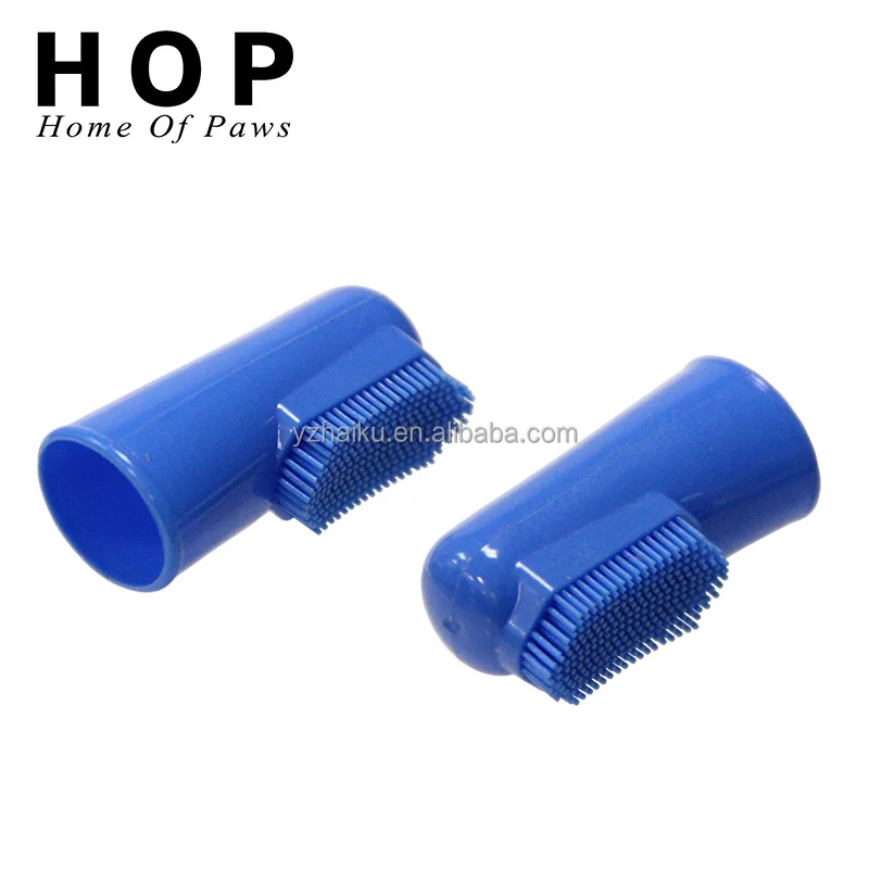 

Factory Wholesale LOW MOQ Cheap Pet Dog Finger Toothbrush, Blue