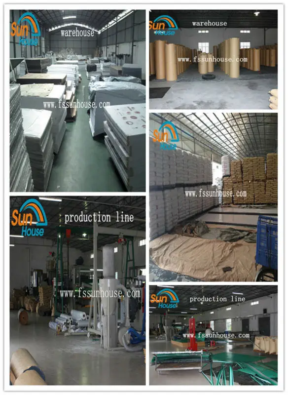 production line and warehouse