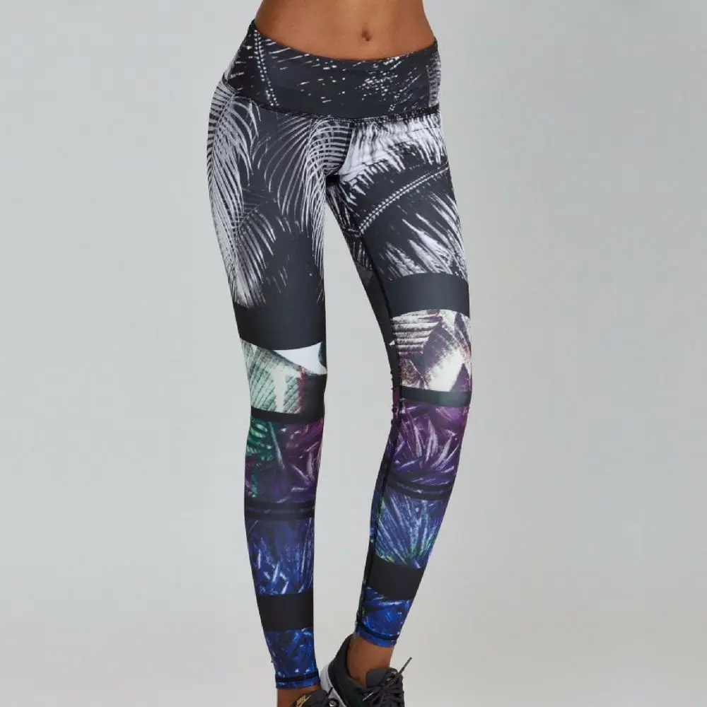 

Hot Sale Digital Printing Sublimation Print Yoga Pants China Style Lotus Pattern Leggings high waist jogger gym yoga pants, Customized colors