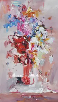 100 Handmade Modern Acrylic Painting Flowers In Vase Buy Modern