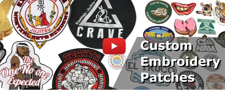 Customized embroidery/woven patches with iron on backing