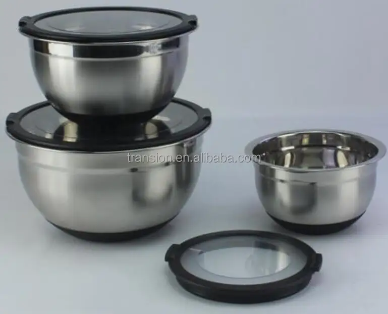 18pcs Stainless Steel Mixing Bowls with Airtight Lids