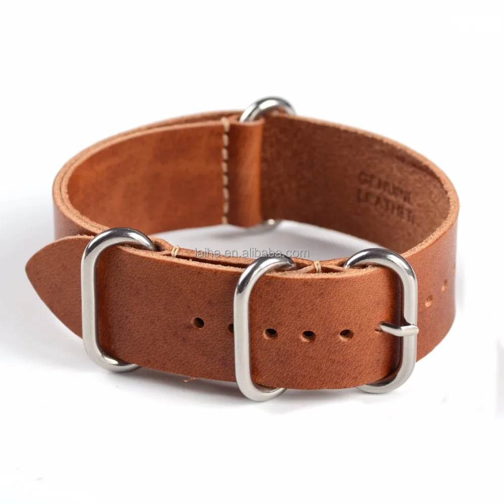 

EACHE Crazy Horse Genuine Leather ZULU&NATO Watch Strap Nato, Different colors (we have color chart)