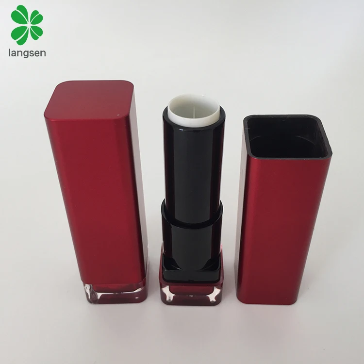Luxury plastic suqare shaped lipstick tubes