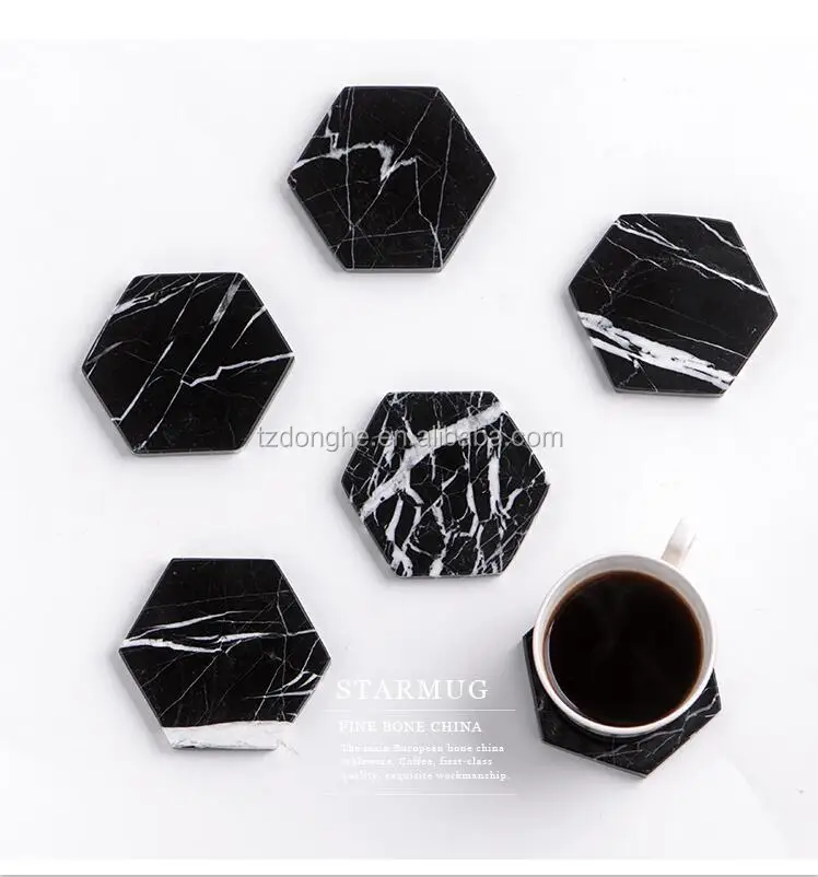 

Tabletex paper MDF cork marble coaster marbling cup mat customized design geometric figure placemat