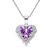 

embellished with crystals from Swarovski Heart Necklace 925 Sterling Silver Jewelry