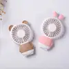 Creative Summer OfficeTable Mini Fan Adjustable Speed Rabbit Bear Portable Fan With Light