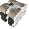 Fluffy patchwork 100% polyester solid suede soft sherpa plush throw Blanket