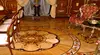 single family oak and walnut hardwood inlays parquet medallion with borders