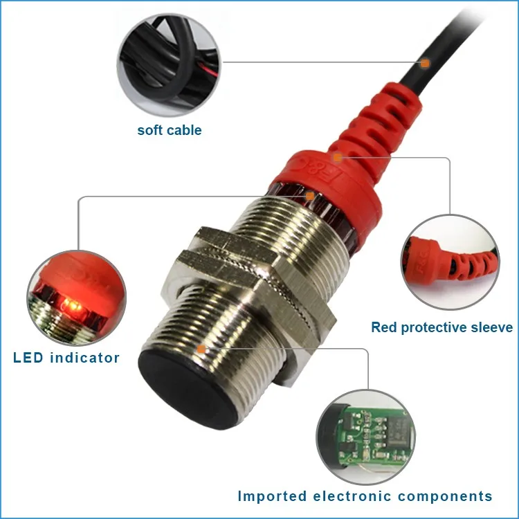 Presence Proximity Sensor,Iron Detection,Short Housing M18 5mm Npn.no ...