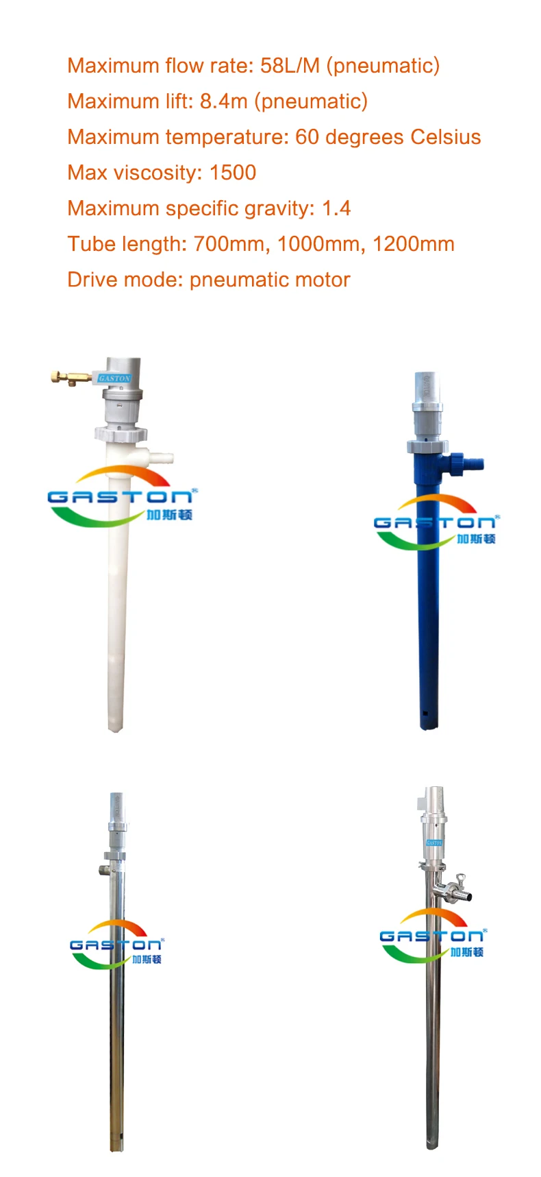 Suction And Discharge Pneumatic Pump. Air Operated 55 Gallon Barrel