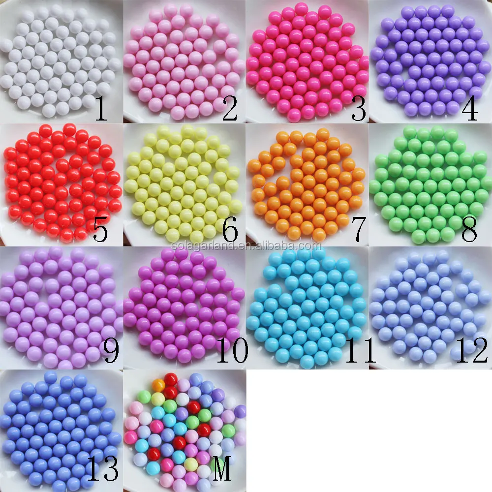 4mm 6mm 8mm 10mm 12mm 14mm 16mm 18mm 20mm Rainbow Color Acrylic Round